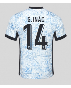 Portogallo Goncalo Inacio #14 Maglia Gara Trasferta Repliche Europei 2024